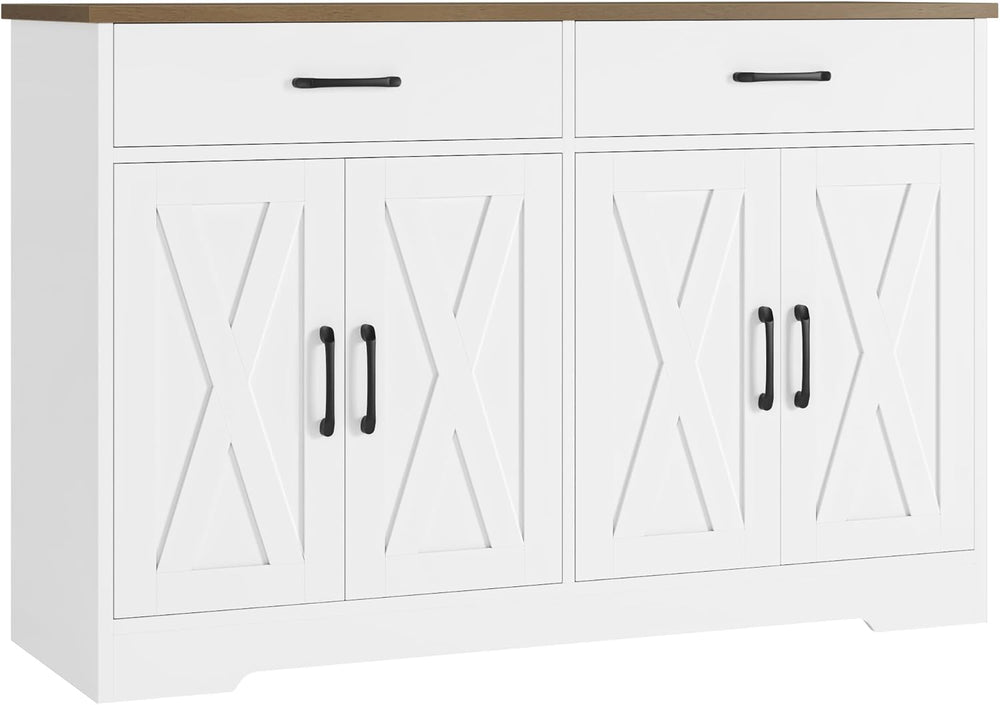 HOSTACK Buffet Cabinet with Storage, 47.2" Kitchen Sideboard Buffet with...