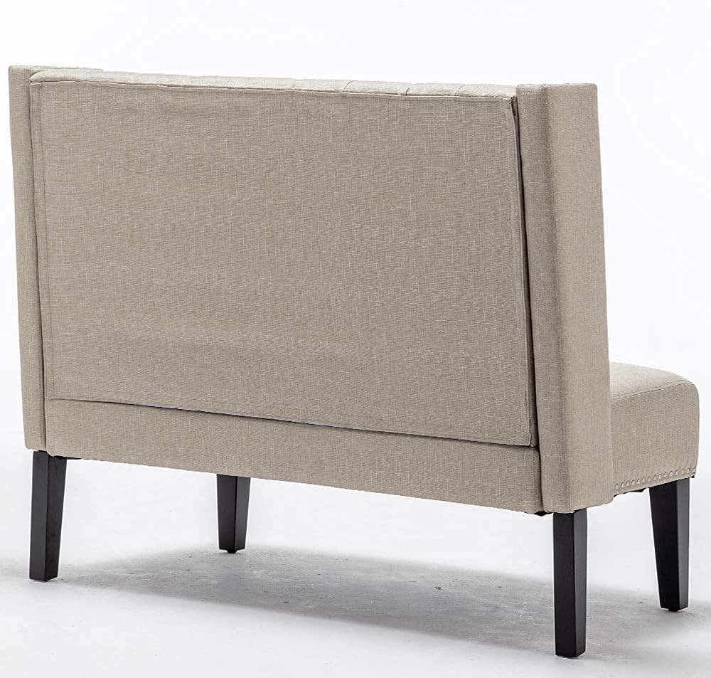 Andeworld Modern Loveseat Settee Bench Sofa Couch, Upholstered Banquette Dini...