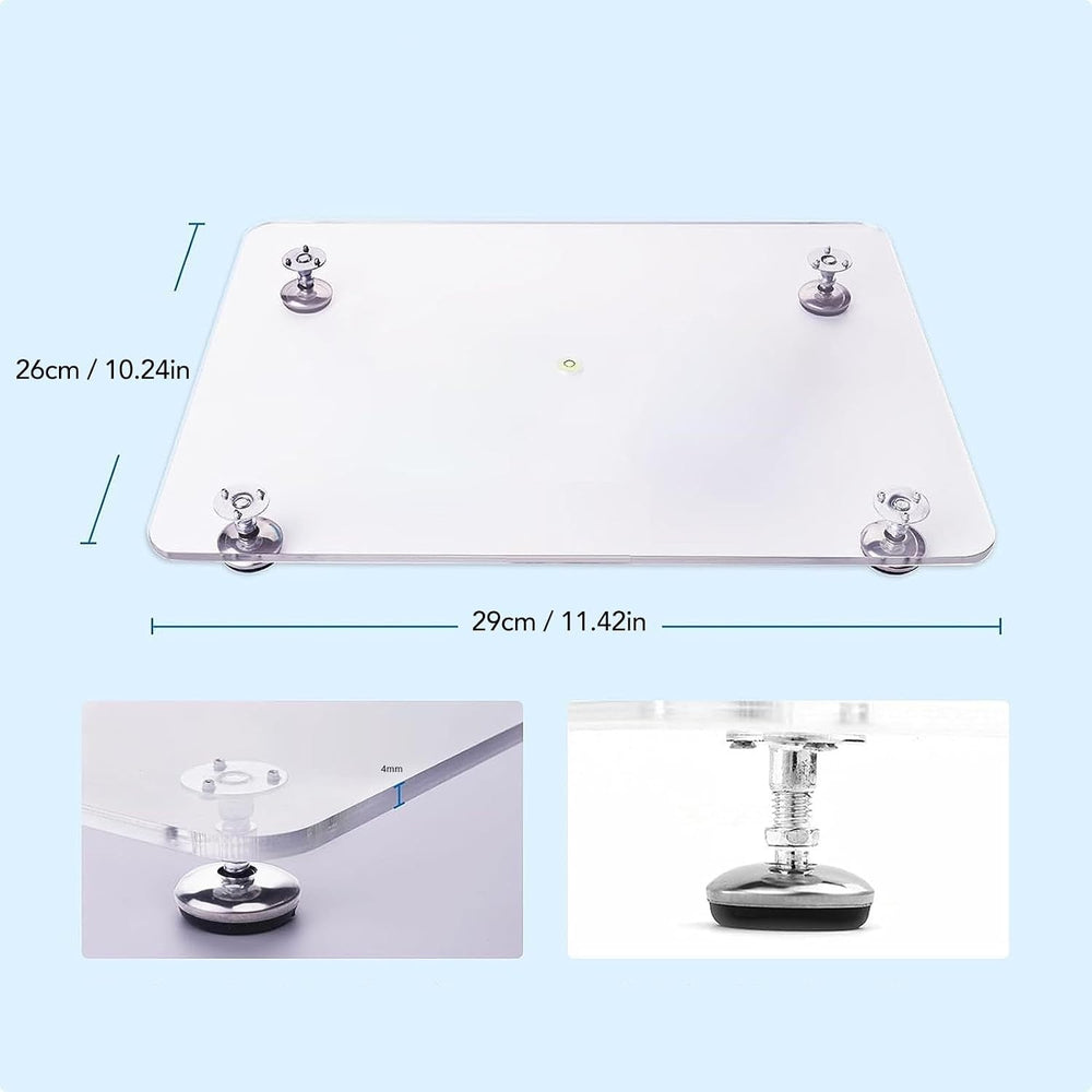 Generic Resin Leveling Table 29x26cm Acrylic Adjustable Resin Table Self Leve...