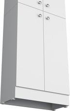 Kitchen Pantry Cabinet with 4 Doors and 5 Hidden Shelves,Sideboard Buffet Cabinet with Storage,for Dining Room,Kitchen