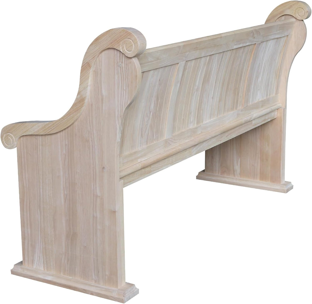 IC International Concepts, Sanctuary Bench, Solid Real Wood, Sturdy Parawood,...