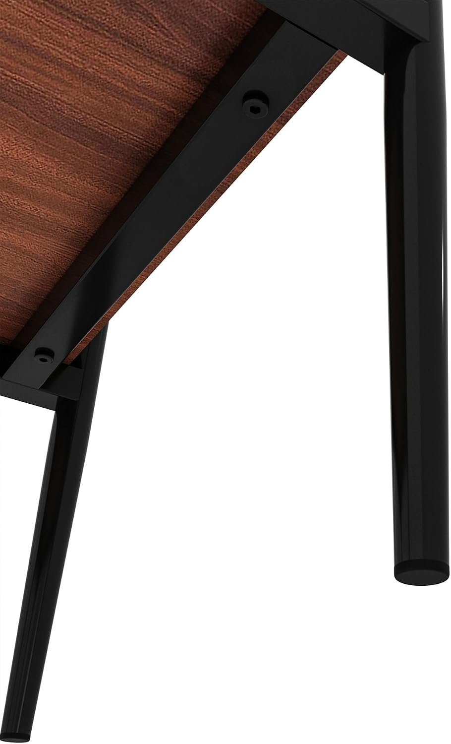Set of 2 Rectangle End Tables, Tempered Glass Top Nightstands with MDF Shelf,...