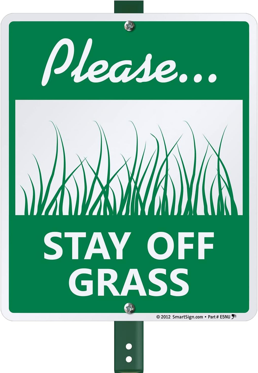SmartSign "Please - Stay Off Grass Sign" LawnBoss® Sign | 10" ...