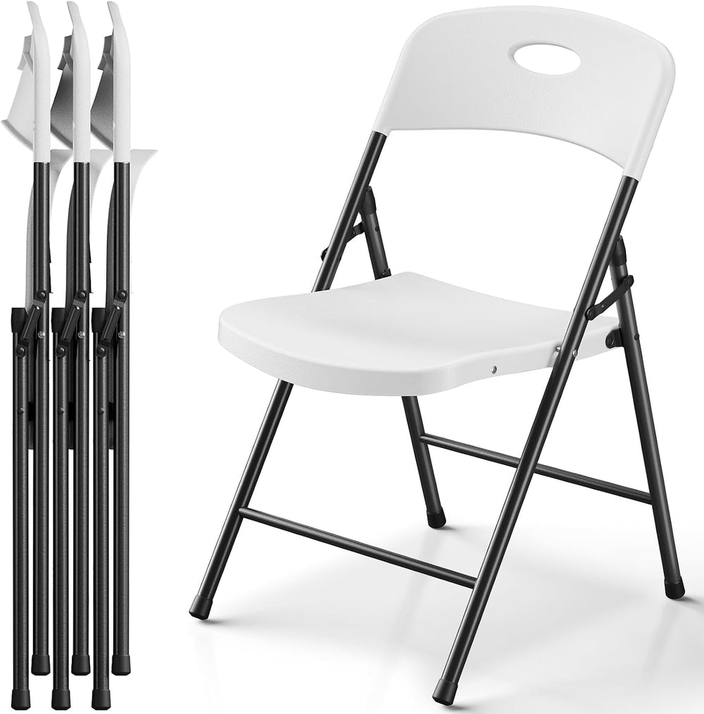 Folding Chairs 4 Pack, Outdoor Folding Chairs for Outside Indoor, Portable 35...