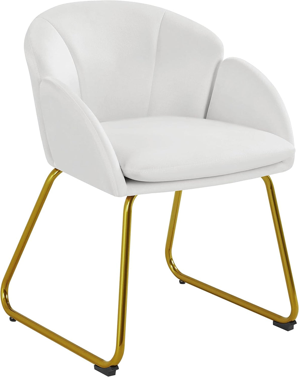 Yaheetech Modern Velvet Vanity Chair Armchair, Flower Shaped Makeup Chair wit...