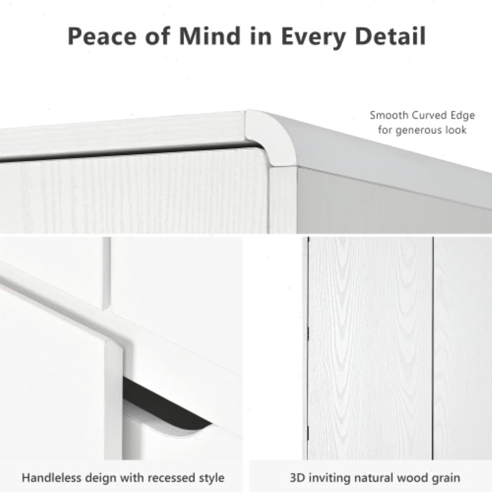 72" Kitchen Pantry Storage Cabinet with Doors and Shelves, Wood Farmhous...