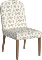 HomePop Rounded Back Upholstered Dining Chair - Sage Paisley Medallion (Single Pack)