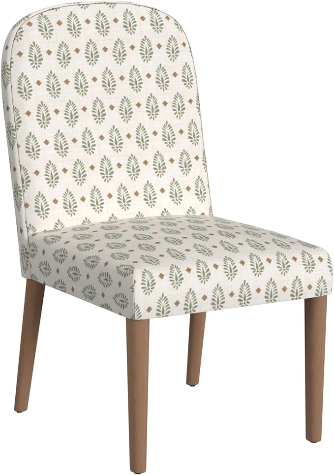 HomePop Rounded Back Upholstered Dining Chair - Sage Paisley Medallion (Single Pack)
