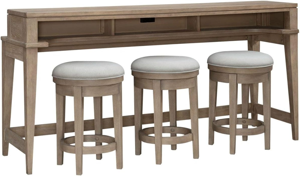 Liberty Furniture Brentwood 4 Piece Living Room Set with Console Bar Table, 3...
