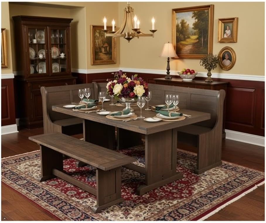 Pemberly Row 4-Pieces Dining Set Wood, Rectangular in Cherry (36" H x 75...