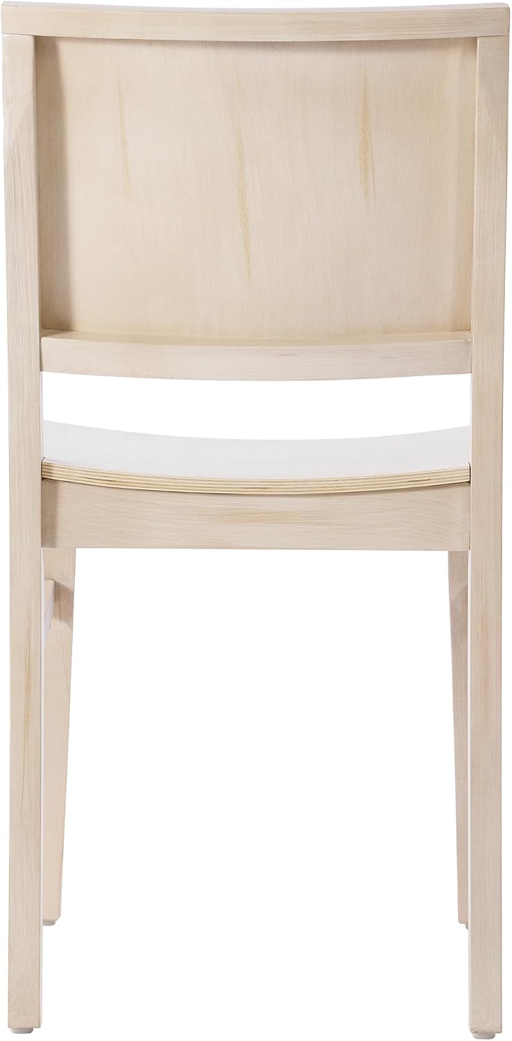 Flash Furniture Naples Commercial Solid Wood Dining Chair, Curved Backrest, S...