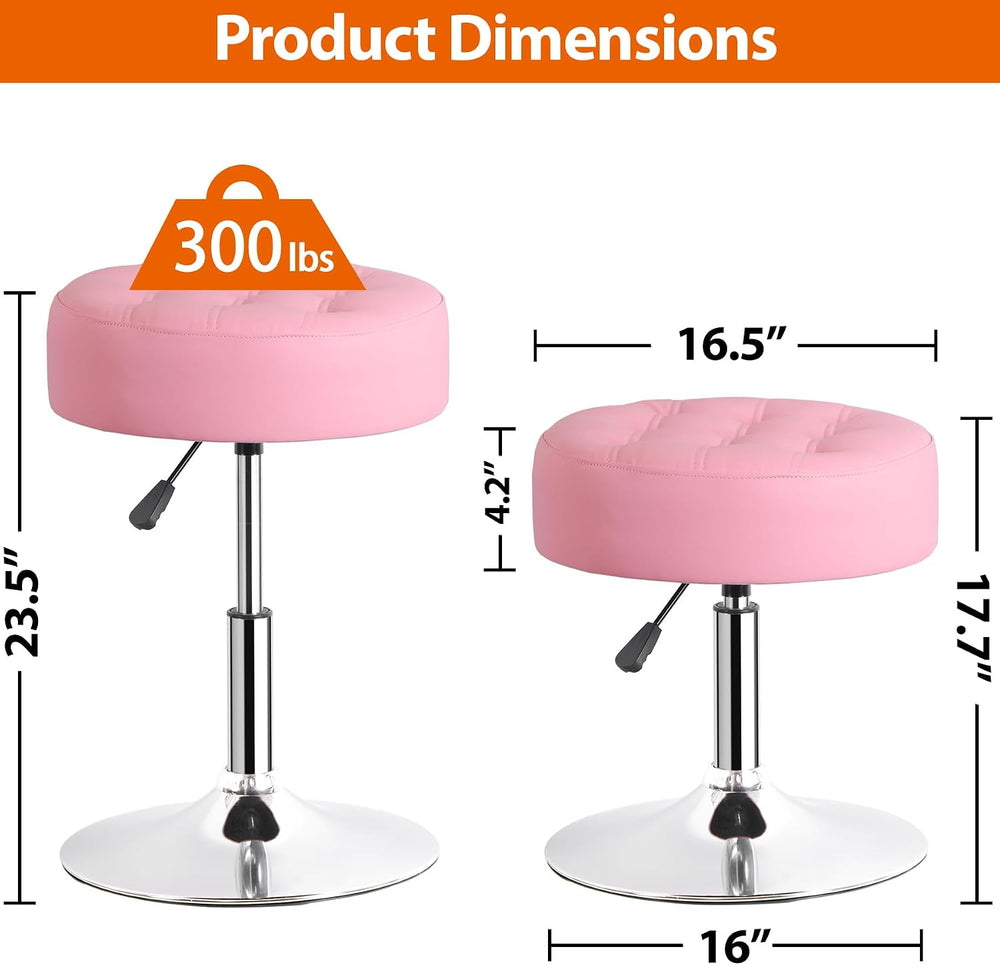 SUPER DEAL Vanity Stools for Makeup, Vanity Ottoman Chair with Adjustable Hei...