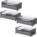 4-Packs Under Bed Storage with Wheels, Under The Bed Storage Drawers On Wheels, Rolling Underbed Drawers, Lockable, Heavy Duty, XXXXL Size 90L
