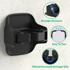 reliahom 5 Pack Broom Holder Wall Mount Mop Grippers No Drilling Self Adhesive Anti-Slip Mop Handle Hanger Dustpan and Broom Organizer Garage Storage Racks-Black