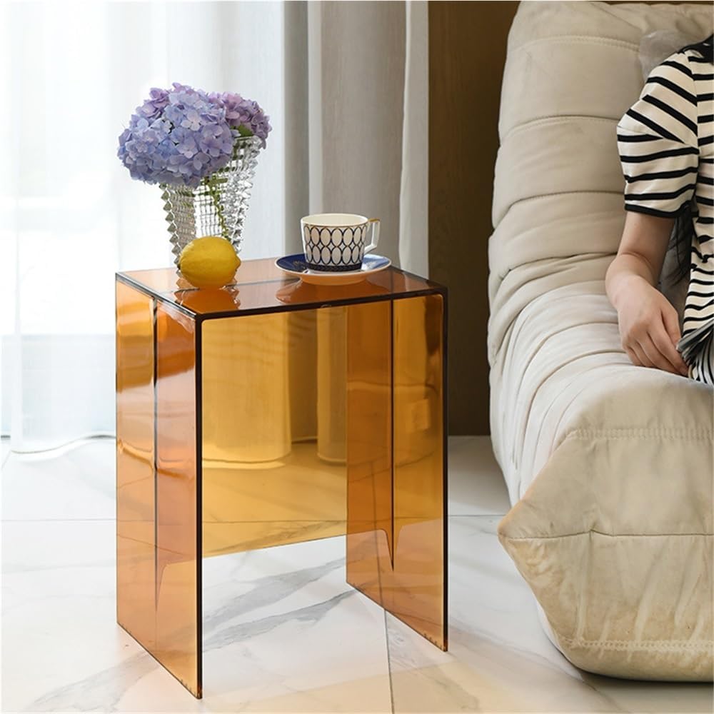 Modern Plastic Side Table, Multi Purpose Foot Stool, Minimalist Bedside Table...