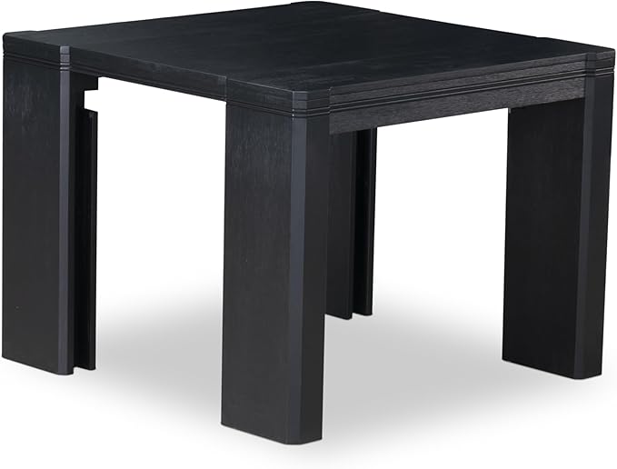X02MZ-206-50 - 5-pc Dining Room Table Set a Rectangular Kitchen Table and 2 wooden Benches and 2 Dark Gotham Grey Linen Fabric Chairs, 39x120 Inch, Wire Brushed Black