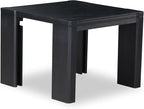 X07MZ-B06-50 - 9-Pc Dining Table Set a Rectangular Dining Table and a wooden Bench and 7 Dark Gotham Grey Linen Fabric Kitchen Chair, 39x120 Inch, Wire Brushed Black