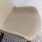 Dining Chairs, Modern PU Leather Dining Room Chair with Sturdy Metal Legs, Upholstered Seat Dinner Chairs Accent Side Chairs for Indoor Kitchen Living Room (Tan, Set of 2)
