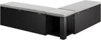 Mekminop Kitchen Breakfast Nook Bench, Backless Wood Corner Bench with Cushion Seat, L Shape Dining Bench with Hidden Storage Space, Black