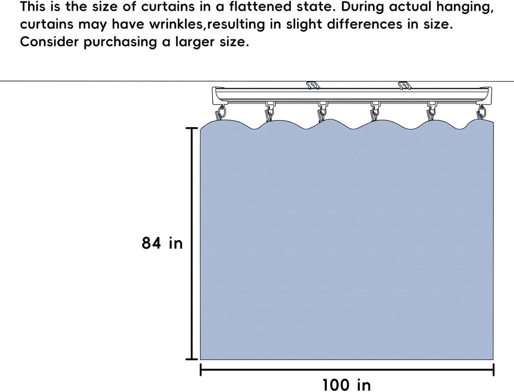 Room Divider Ceiling Mounted Curtains Track Sets Extra Wide Blackout Curtain ...