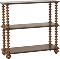 3 Tier Bookshelf Short Bookcase – Small Bookshelf for Small Spaces - Low Book Shelves for Home Office Organization, 30 Inch Shelf 3 Tier Storage Organizer for Bedroom, Living Room Storage (Walnut)