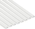 D-Line Half Round Cord Hider, Patented Cable Cover, Hide TV Wall Mount Wires, Raceway for Cords, Decorative Wire Covers, Paintable, Adhesive Cable Concealer - 8X 1.18in W x 0.59in H x 39in L - White