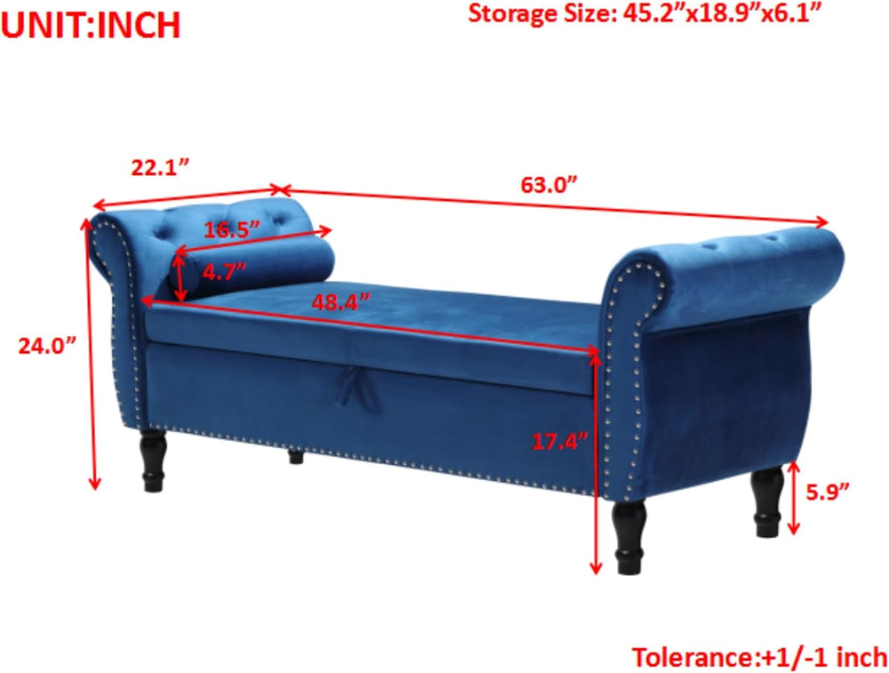 Multifunctional Storage Bench, Rectangular Sofa Stool, Shoe Bench for Entrywa...
