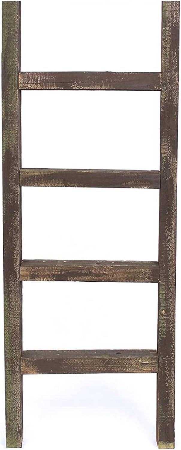 BARNWOODUSA Rustic Decorative Ladder - 100% Upcycled Wood (48" x 12" x 1.5" | Rustic Decorative Ladder - – Crafted for everyday use. Easy installation. Rustic style.