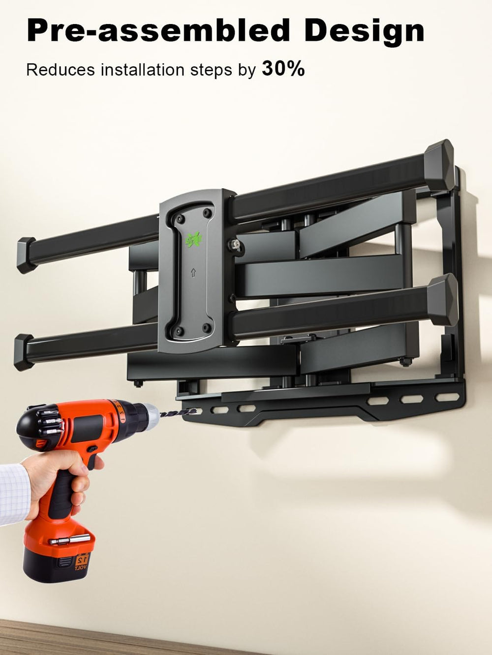 USX Mount Full Motion TV Wall Mount for 37-82 Inch TVs, Swivel and Tilt Wall ...