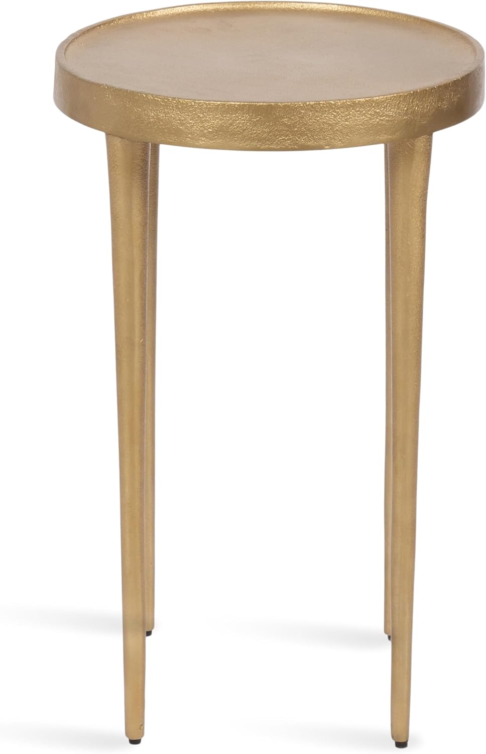 Kate and Laurel Rava Modern Metal Round Side Table, 14 x 14 x 22, Gold, Cast ...