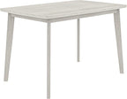 47'' Solid Wood Dining Table for 4-6, Farmhouse Kitchen Table for Kitchen, Dining Room, Restaurant, Natural Eco-Friendly, Washed Gray