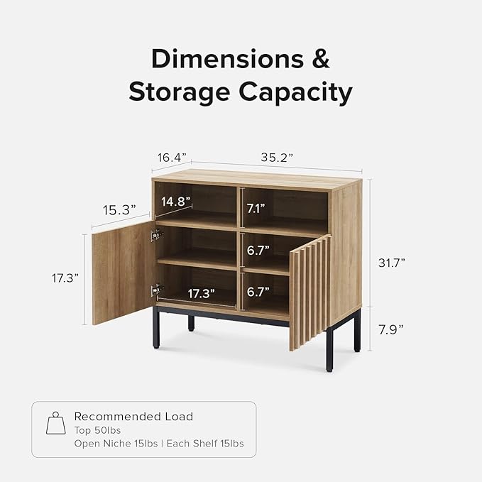 mopio Norwin 4 Piece Entertainment Center with Storage, 70" TV Stand, Industrial Modern Television Accent Cabinet, Oak Wood Media Console Table with 3-Tier Shelf Bookcase (3-Tier Cabinet Set)