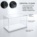 Clear Acrylic CD Holder Rack, Stackable CD Storage Box with Dustproof Door, DVD Display Case and Media Organizer for Music Disc, Blu Ray, Game Cases, Cassette, Shelf or Desktop