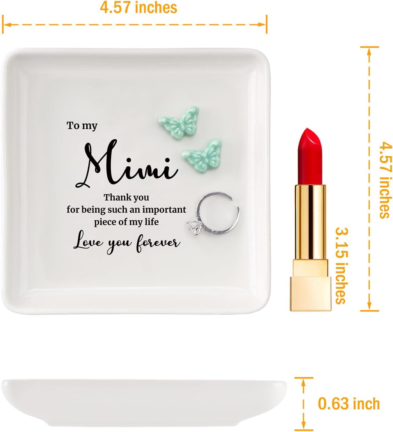 Mimi Gifts for Grandma Christmas Mother's Day-I Love You Mimi Ring Dish-Mimi Gifts for Grandma Nana Birthday Valentine's,Gifts for Mimi from Grandkids Grandchildren
