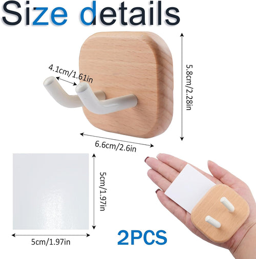 2PCS Solid Shaving Razor Wall Mount Holder, Self-Adhesive Razor Hooks Shelf Organizer for Bathroom Kithchen, No-Drill Storage Hooks for Razors, Towels, Keys