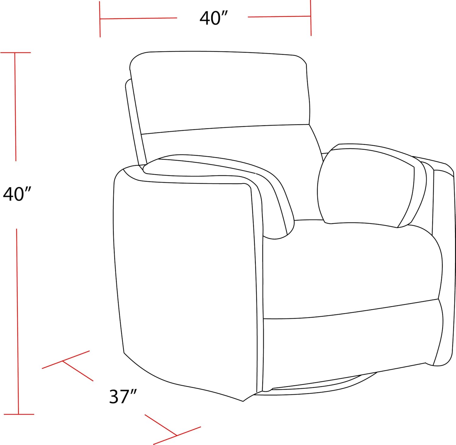 Parker Living Radius - Natural Beauty Quartz Power Swivel Glider Recliner for Adults with USB and Type-C Ports, Single Sofa Chair for Living Room
