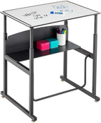 Safco Alphabetter Desk, 28" x 20", Gray Classroom and Home School Desk