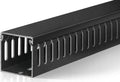 ZhiYo 2x2inCable Raceway, 6.6ft (2xL3.3ft) Server Rack Cable Management Under Desk Cord Organizer, Electrical Safe PVC Cable Channel Open Slot Wire Raceway for Network/PC/TVs, Wire Duct Black