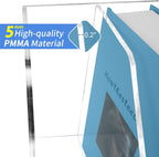 Acrylic Paper Tray Stackable Letter Organizers, Clear Paper Tray Desk Organizer, 3-Tier, Desk A4 File Holder for Office Document Desktop File Tray-2pack