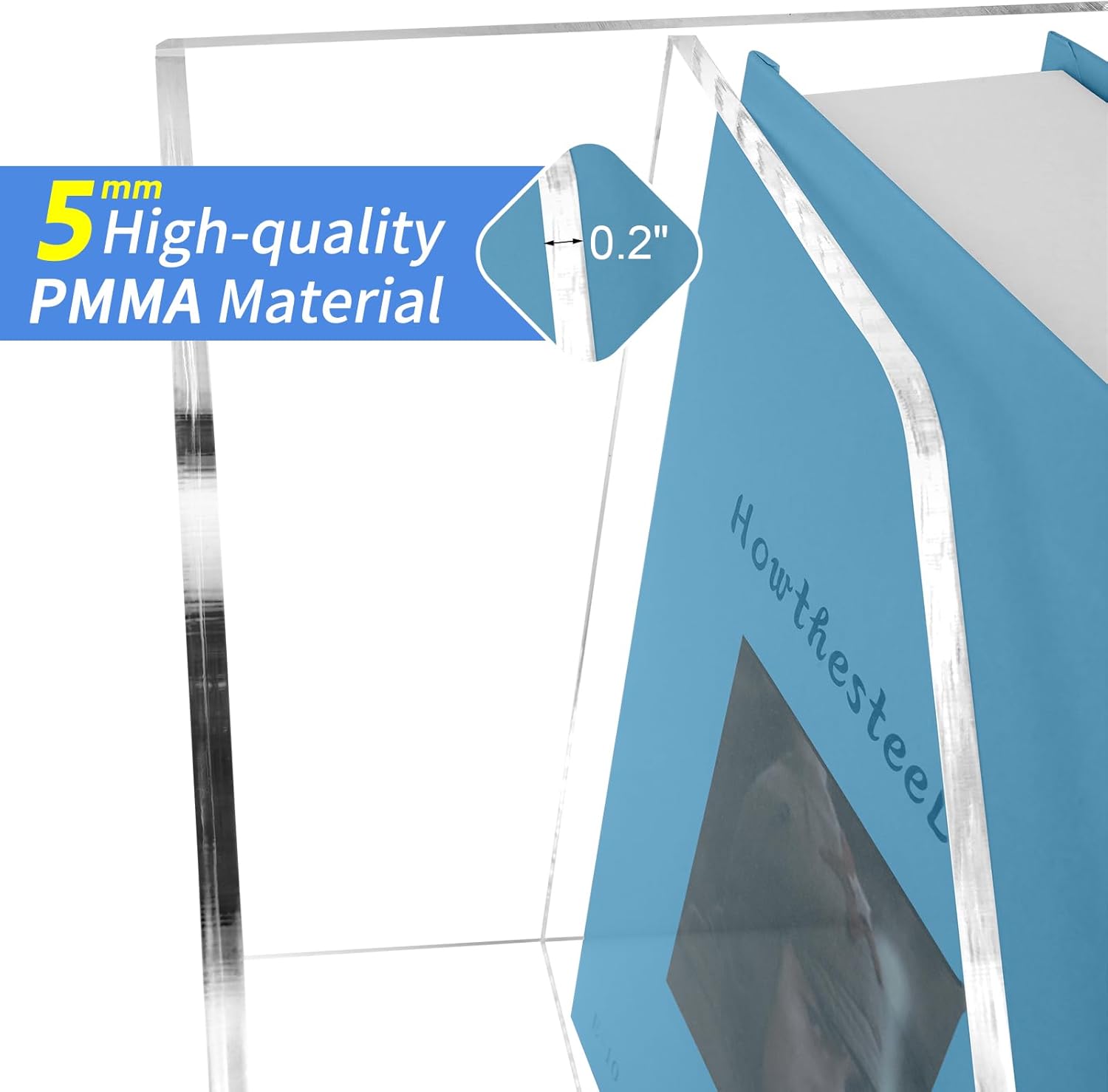 Acrylic Paper Tray Stackable Letter Organizers, Clear Paper Tray Desk Organizer, 3-Tier, Desk A4 File Holder for Office Document Desktop File Tray-2pack
