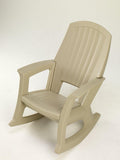 Semco Plastics SEMS Extra Large Recycled Plastic Resin Durable Outdoor Patio Rocking Chair, Sand Tan