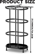 Alyoen Umbrella Stands for Entryway, Large Metal Umbrella Holder 6.89 x 10.8 x 21.34 Inches with Adjustable Feet, Decor Freestanding Elliptical Openwork Umbrella Rack for Home Office