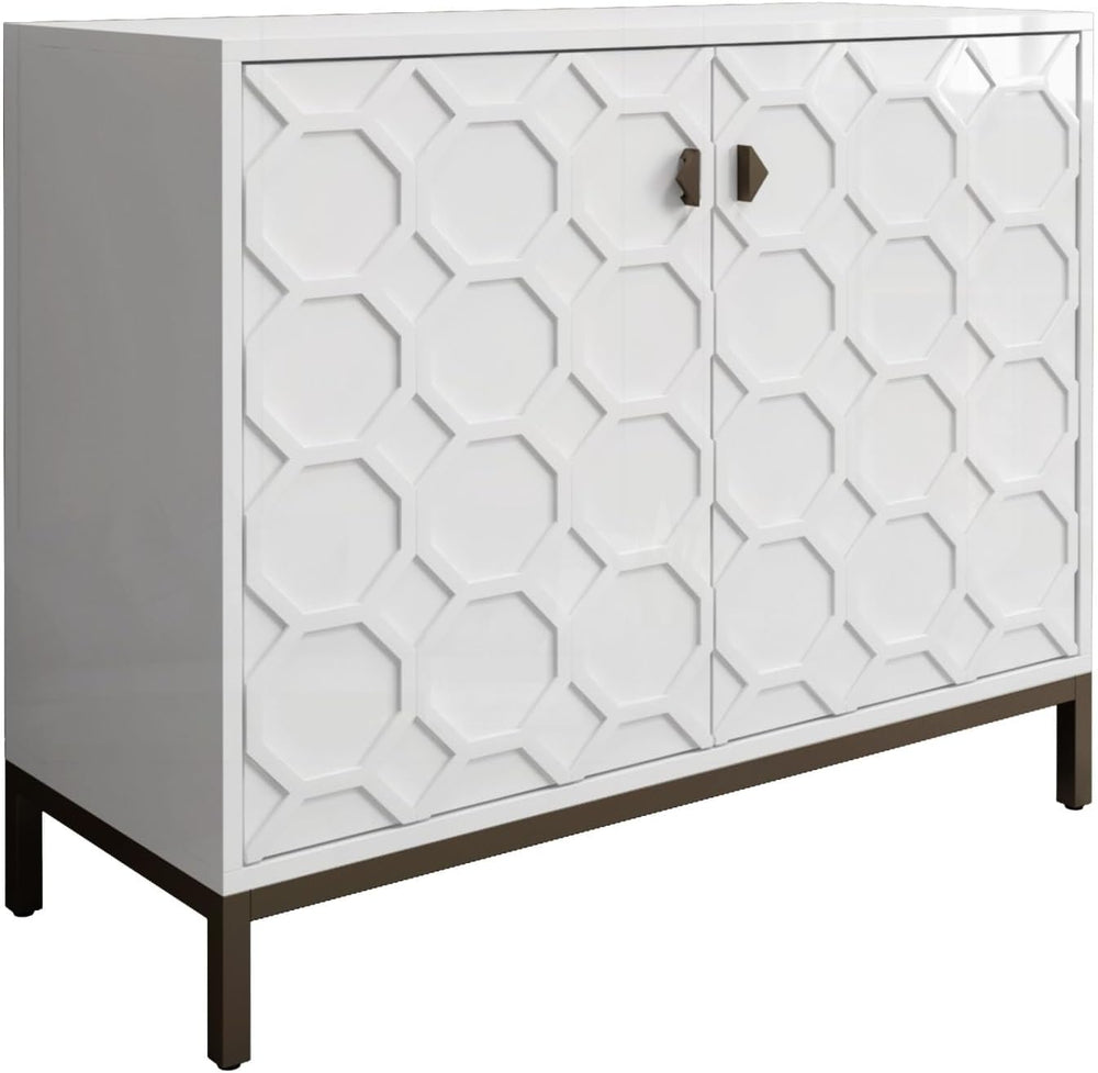 Modern Accent Home Cabinet, Shoe Storage Cabinet with Shelves, for Living Roo...