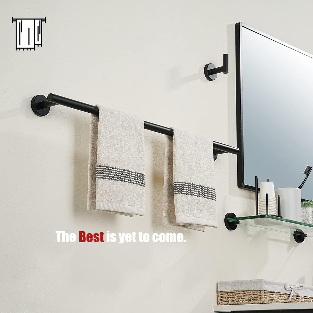 JQK Black Towel Bar, 27 Inch 304 Stainless Steel Thicken 0.8mm Towel Rack Bat...