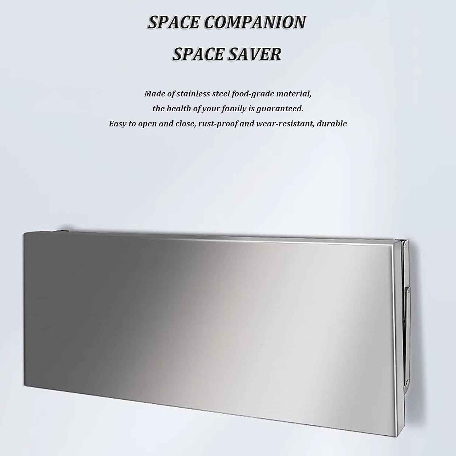 Stainless Steel Folding Wall Shelf,Stainless Steel Wall Mount Folding Table, Wall-Mounted Folding Table,for Laundry Room,Kitchen, Restaurant,Folding Design,Space Saving. (Size : L120*W30cm)