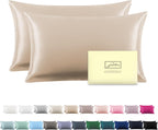 Silk Pillowcase for Hair and Skin,Soft,Breathable and Sliky 100% Silk Pillowcases King Set of 2,Both Sides Natural Mulberry Silk Pillow Cases with Hidden Zipper(King Size 20"X 36",2pcs)