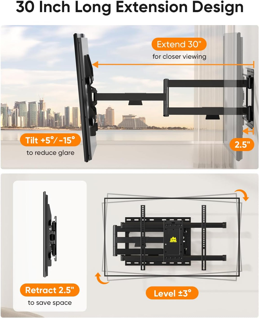 FORGING MOUNT Corner TV Wall Mount for Most 37-75 Inch TVs up to 99lbs | Full...