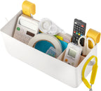 yarlung 2 Pack Bedside Organizer Hanging Caddy, Bunk Bed Shelf Plastic Storage Basket with Hooks for Dorm, Bathroom Handrail, Remote Holder, Bottles, Office Supplies