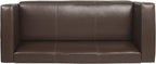Merax Mid Century Modern 3 Seater Sofa with Birch Wood Legs, 80" Wide Smooth Upholstered Couch for Living Room, Apartment, Dark Brown