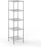 24" Deep x 24" Wide x 86" Height Wire Shelving Kit | 5-Tier | NSF Commercial Storage Rack Unit